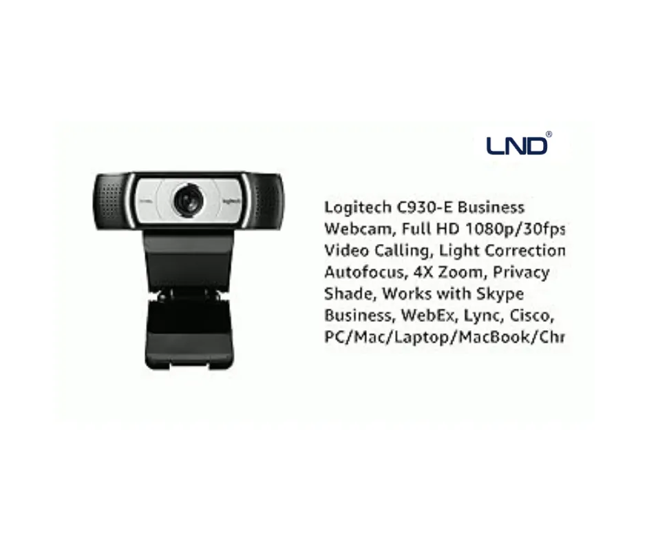 Logitech C930e professional Full HD webcam with wide-angle lens and noise-reducing microphones