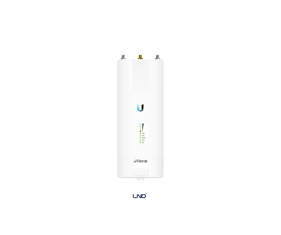 Ubiquiti airFiber AF-5X wireless backhaul radio device with LED indicators front view
