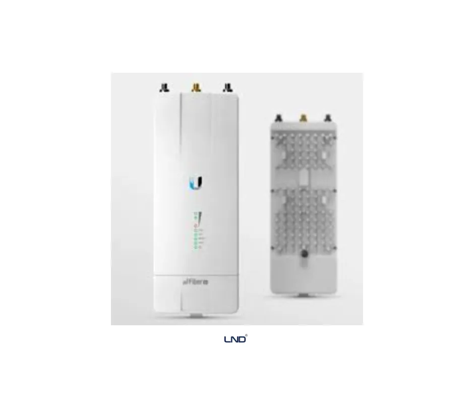 Ubiquiti airFiber AF-5X wireless backhaul radio device with LED indicators front view