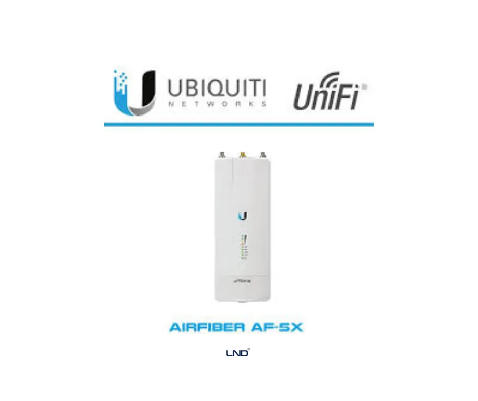 Ubiquiti airFiber AF-5X wireless backhaul radio device with LED indicators front view